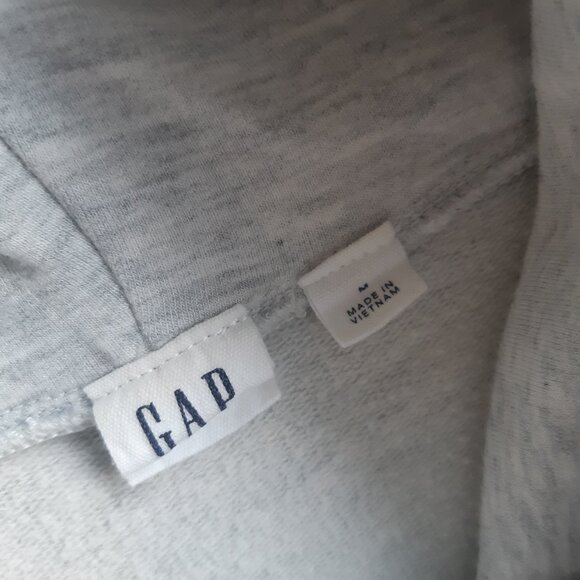 Gap Cowl-Neck Swing Sweatshirt Dress Heather Grey Pockets M - Picture 4 of 6